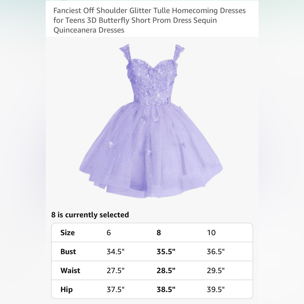 Butterfly Lavender Tulle Dress